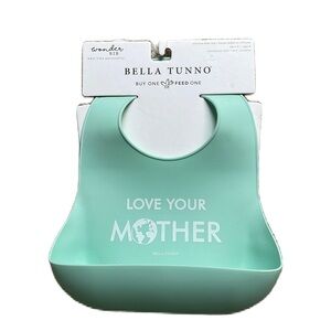 Bella Tunno Wonder Bib for Baby Silicone Teal Mother Earth NWT Little Activist